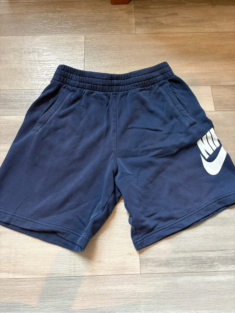 Nike Men's Navy Logo Athletic Shorts